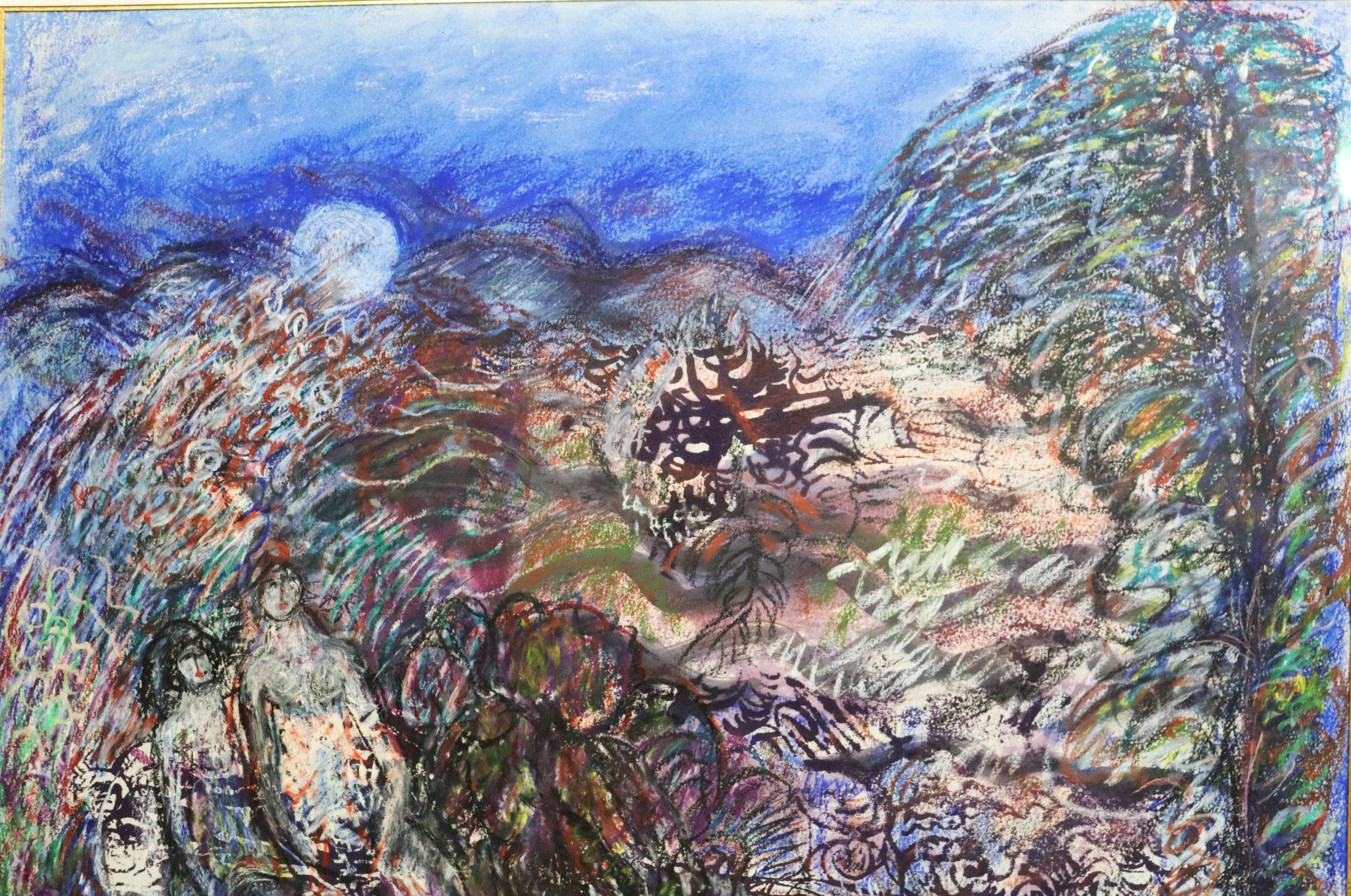 Gemälde: Gershon Knispel 1932.2018, grosses Pastell, Mischtechnik – Gebraucht aus Zug von Kunst-Fundgrube 2