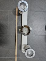 Schicke Holz Deckenlampe mit 3 Spots weiss