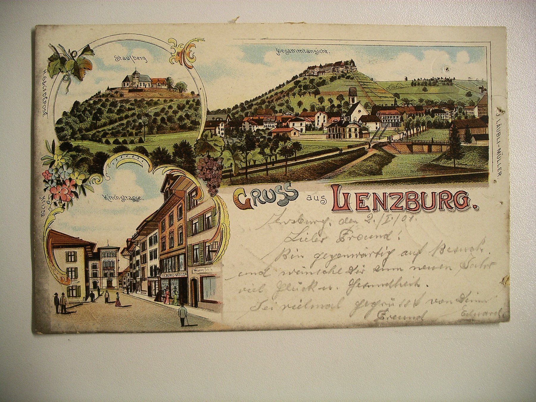 Ansichtskarten: farbige LithoAK LENZBURG – Gebraucht aus Oberhofen am Thunersee von luuping99