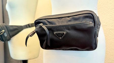 Original Prada Nylon Belt Bag / Crossbody Bag schwarz