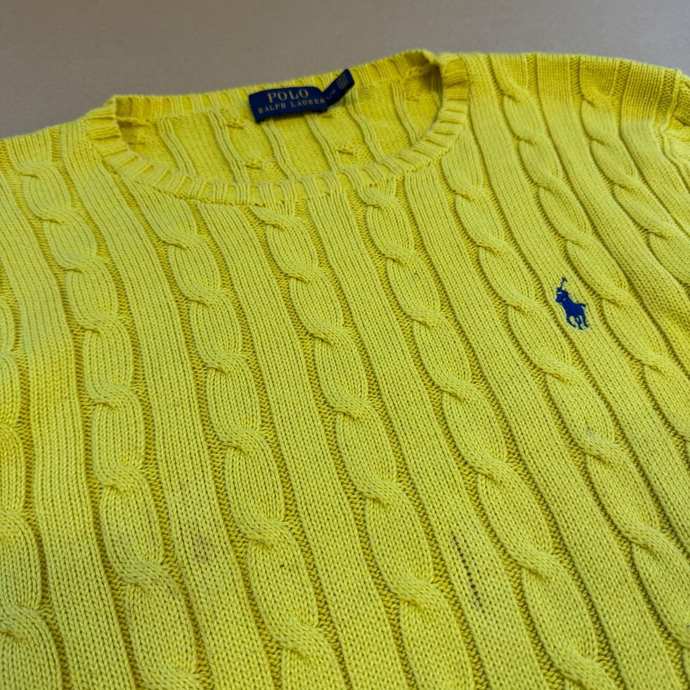 Polo Ralph Lauren Maglioni & Felpe: Polo Ralph Lauren knitted yellow sweatshirt strickpullover – Usato da St. Gallen venduto da sourced_limited 1