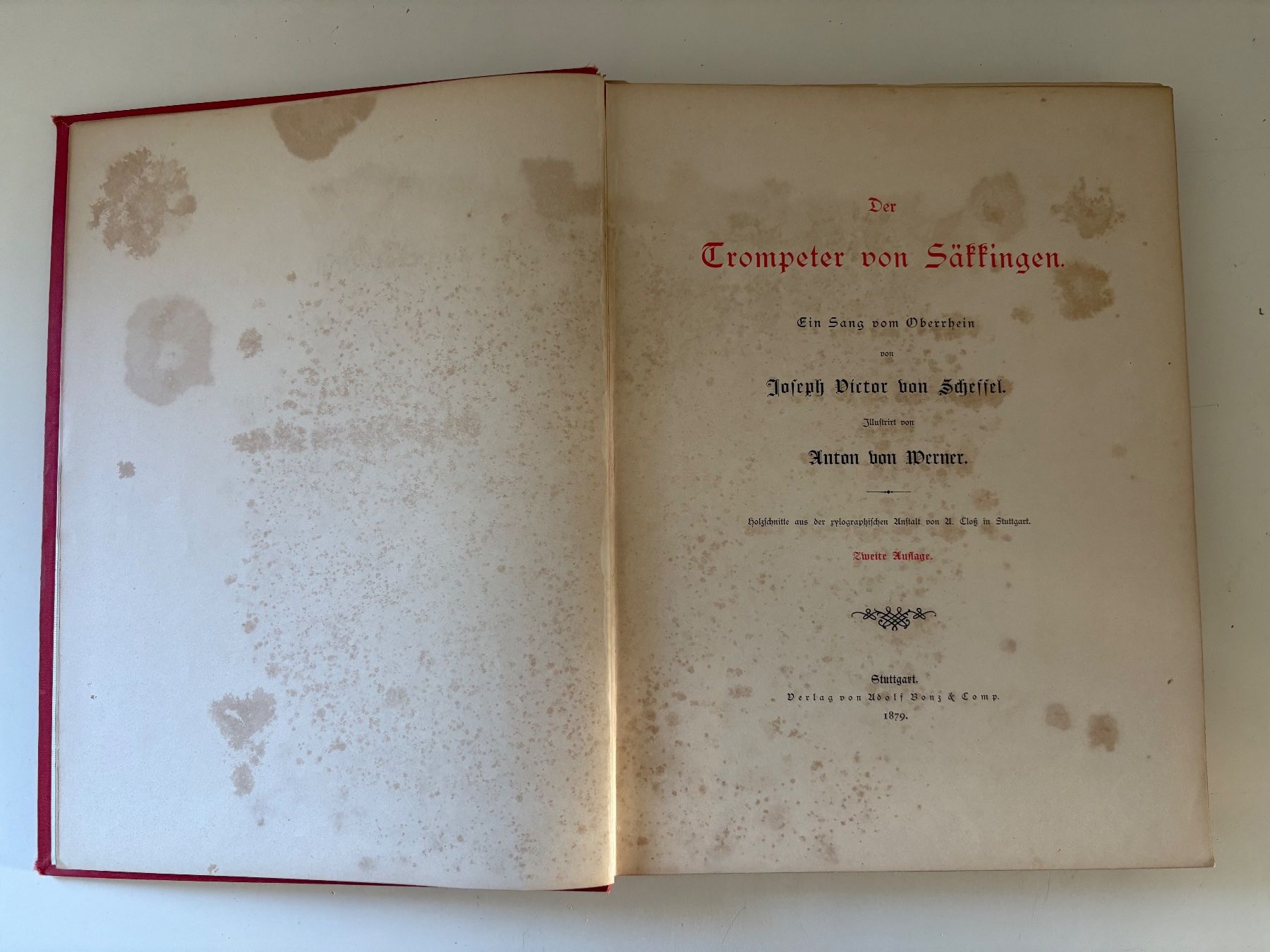 Livres: Antikes Buch Der Trompeter von Säckingen 1879 – Scheffel – D'occasion à Birmensdorf ZH par CCBlum 2