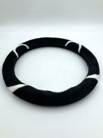 Lenkradbezug | aus Stoff | Schwarz-Weiss