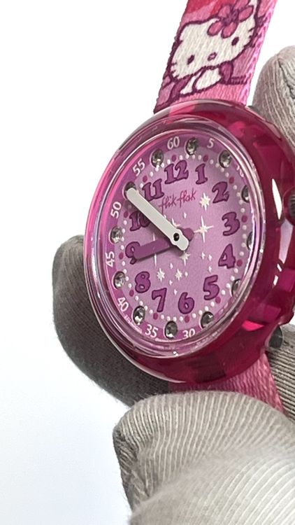 Flik Flak Orologi: Flik Flak Hello Kitty Kinderuhr – Usato da Grenchen venduto da chththl 3