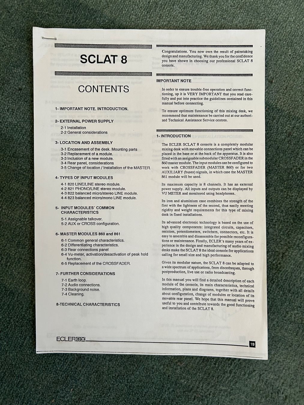 Console di mixaggio: Ecler SCLAT-8 Professional Modular Mixing Console inkl. Case – Usato da Zürich venduto da LuZ_8005 4
