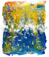 Gemälde "KEILE AUF FARBEN"