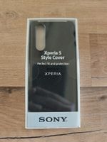 Sony Xperia 5 (1. Gen.) Style Cover schwarz neu, ungeöffnet