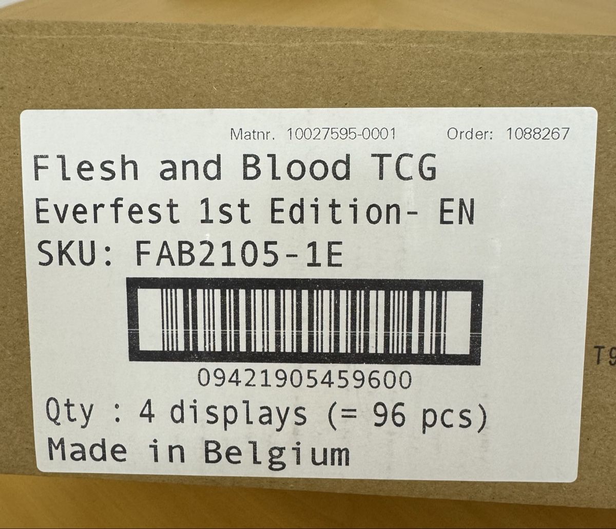 Flesh and Blood Carte collezionabili: Flesh and Blood 1st Edition Case – Nuovo e nell'imballaggio originale da Wettingen venduto da beki14 2
