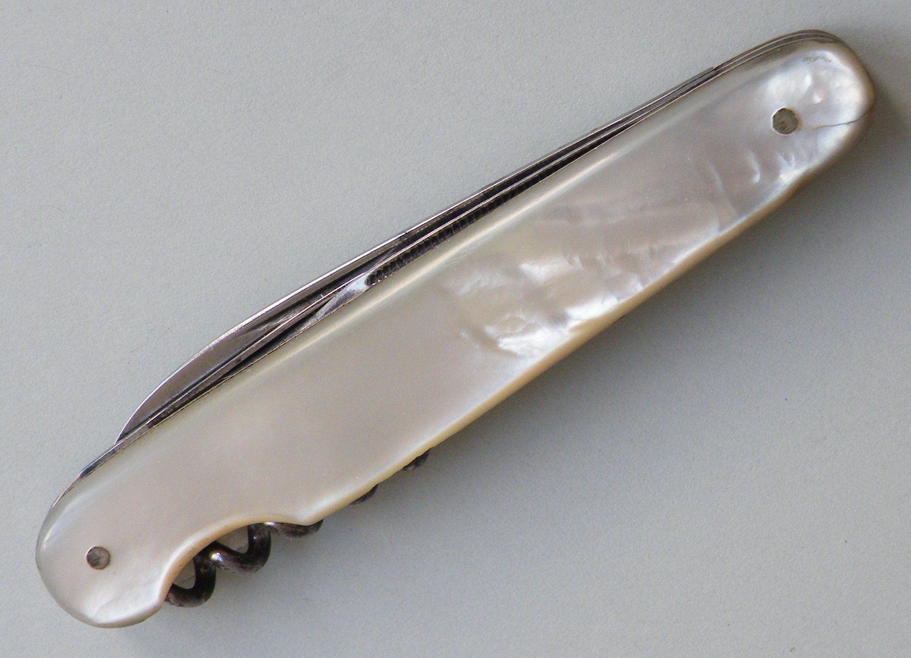 Couteaux de poche: F. SCHODER Thun Taschenmesser Sackmesser Perlmutt Perlmutter – D'occasion à Zürich par Turta 3