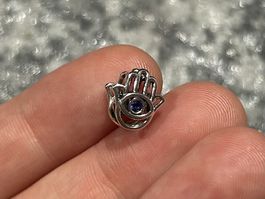 Pandora Charm Hand der Fatima 🪬 mit blauem Auge ✨