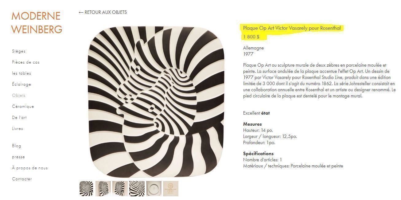 Tutte le decorazioni: V. Vasarely pour Rosenthal éd. limitée – Nuovo (secondo la descrizione) da Lausanne venduto da gmax8995 5