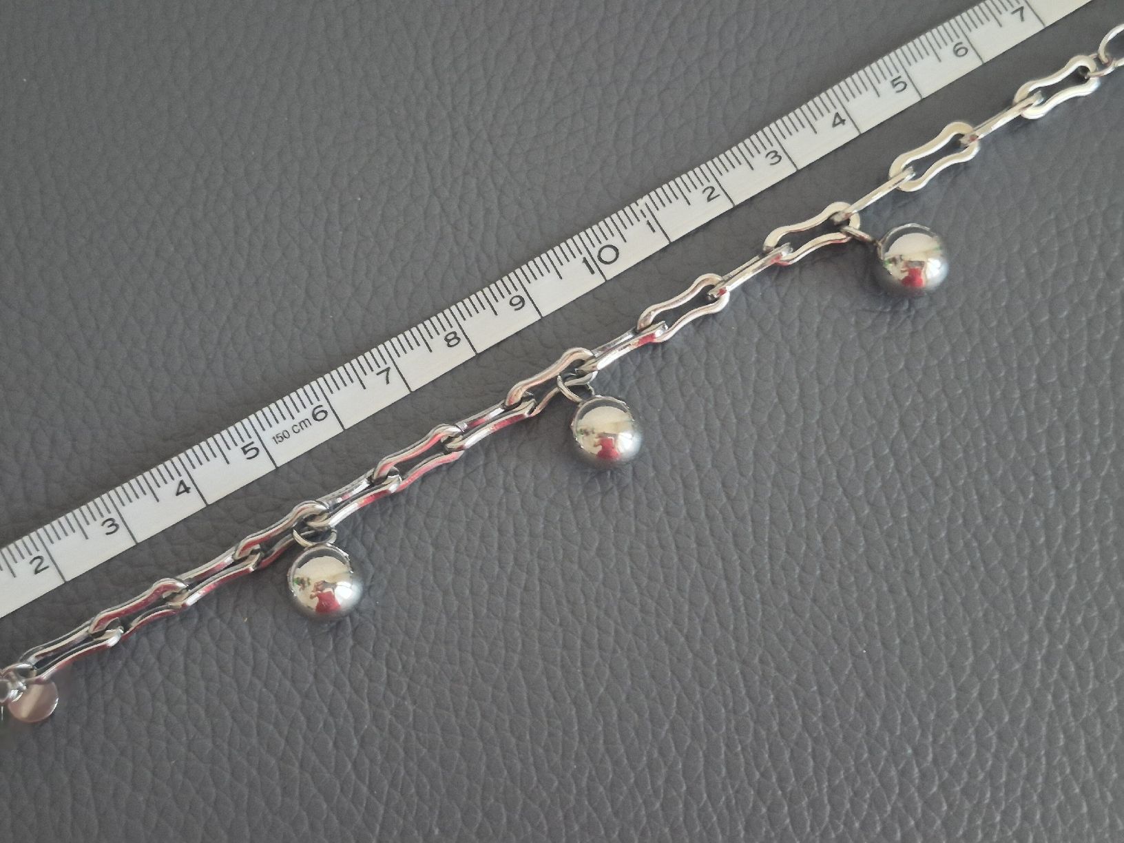 Bracciali & Braccialetti: Armband mit Kugeln, Edelstahl, Silberfarben. – Usato da Bern venduto da Rou_rsz5 6