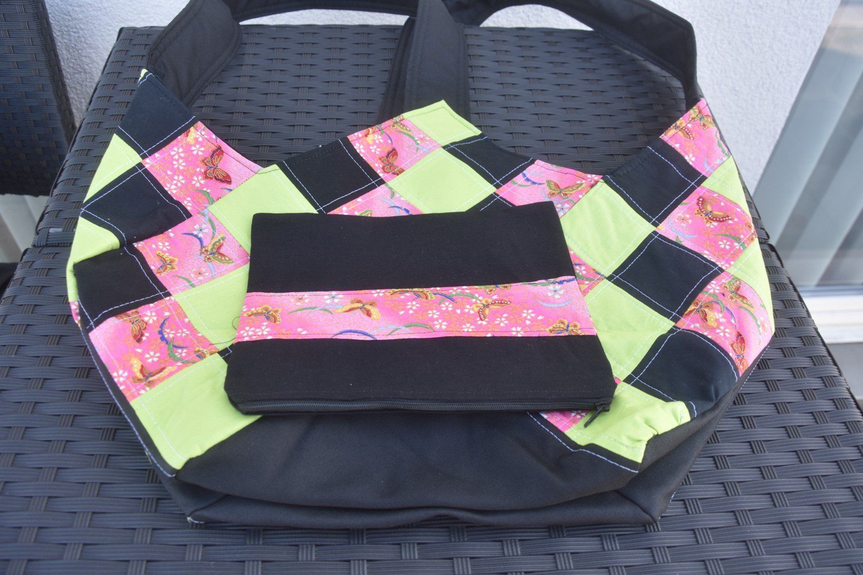 Borse: Shopper- oder Bade-Tasche mit Schmetterlingen mit Täschchen – Nuovo (secondo la descrizione) da St. Gallen venduto da Elmarotto 1