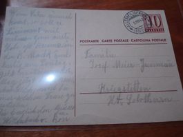 Ganzsache 1942, gelaufen, o Allerheilgenberg, SO