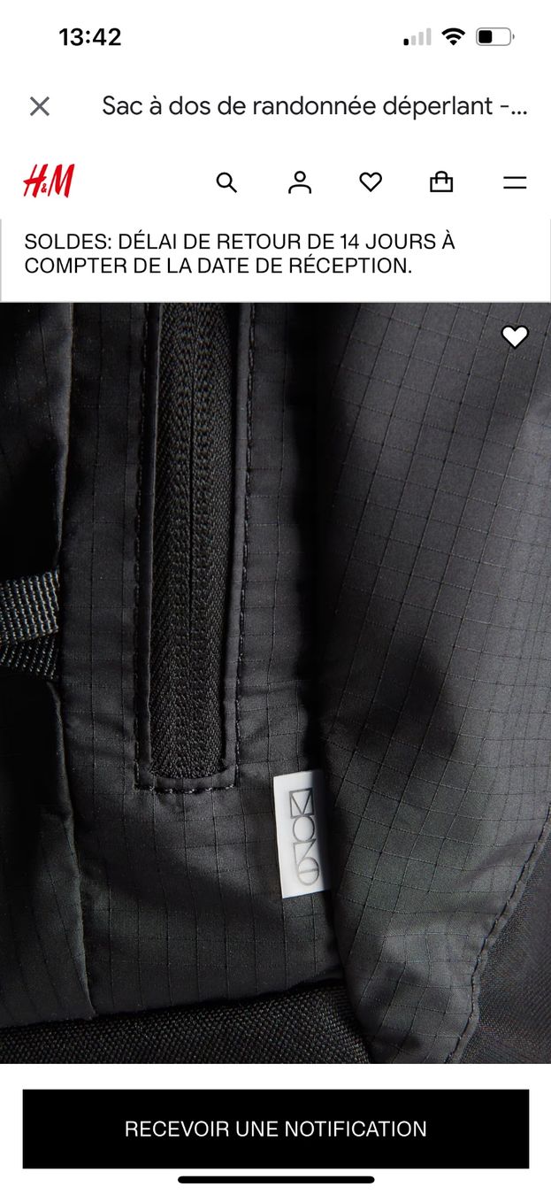 H&M Zaini: SAC À DOS DE RANDONNÉE DÉPERLANT – Nuovo (secondo la descrizione) da Lugnorre venduto da jul_lnh6 4