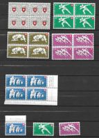 Pro Patria 1950 Viererblocks postfrisch, Nr. 49 Falzrest