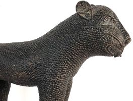 XXL wunderschöner alter Benin Bronze Leopard H 27 cm Kg 4,5