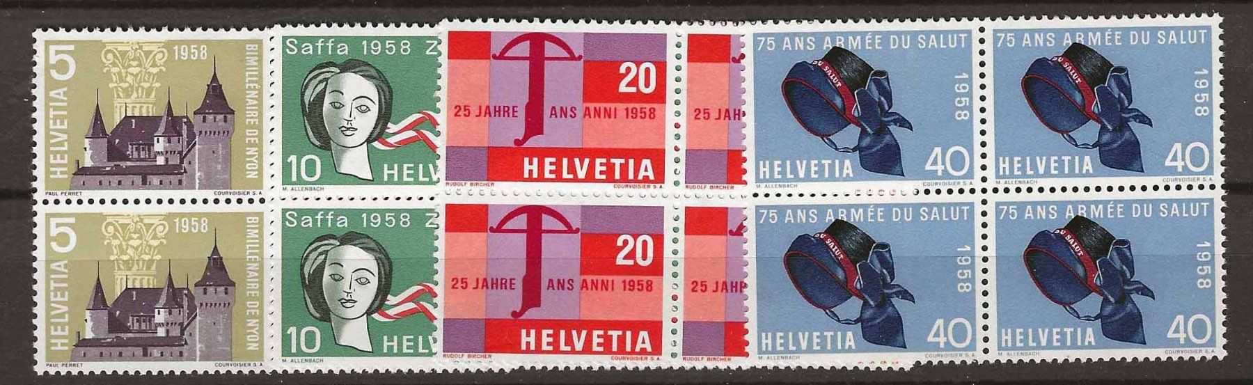 Alle Briefmarken: CH334 - Propagande 1958 B4 ** – Gebraucht aus Trélex von Phil_Albert