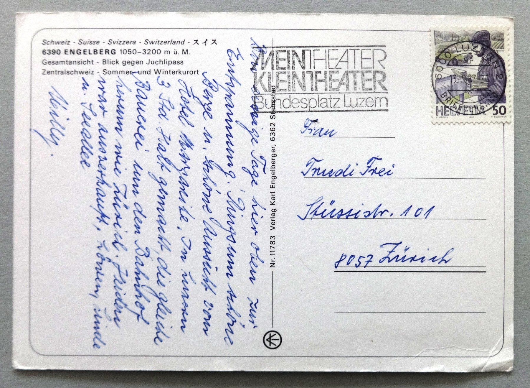 Cartoline postali: Engelberg 1050-3200 m ü.M. – Difettoso da Fétigny venduto da Billy2miny 1
