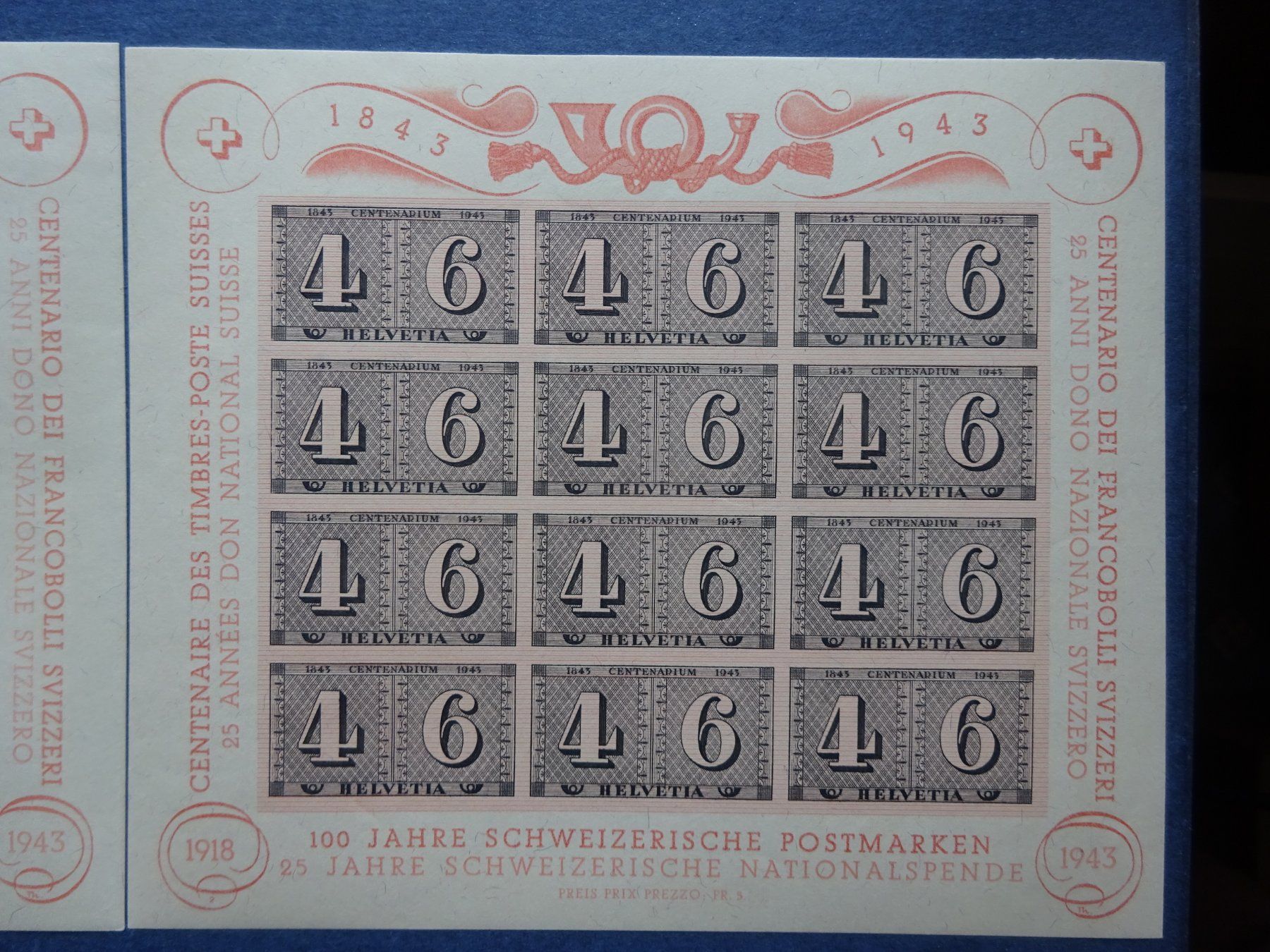 Tous les timbres: 1943 W15 Luxusblatt ET & postfrisch** – D'occasion à Appenzell-Steinegg par adi1975 2