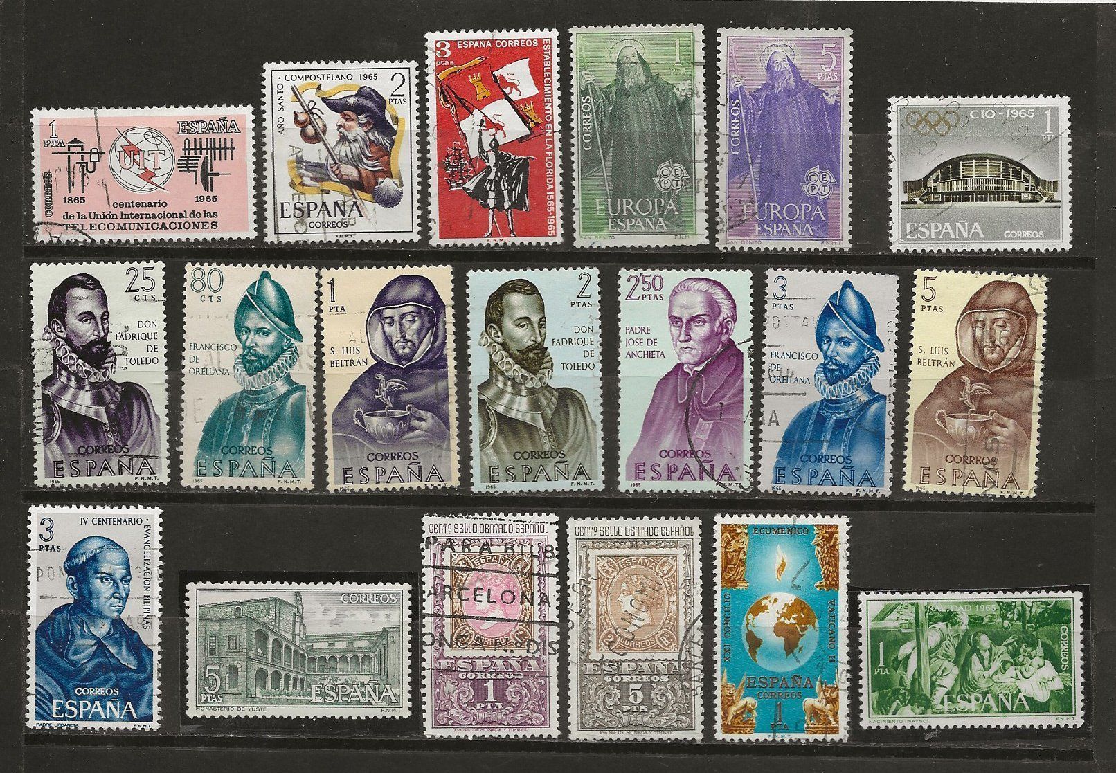 Alle Briefmarken: Espagne lot 1964 65 ob et ** – Gebraucht aus Sion von PierreP01 6