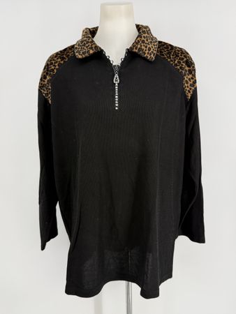 Pullover mit Leopardenmuster Gr. XXL