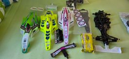 RC Formel 1KarTeile Sammlung Chassis Reifen ESC Programmcard