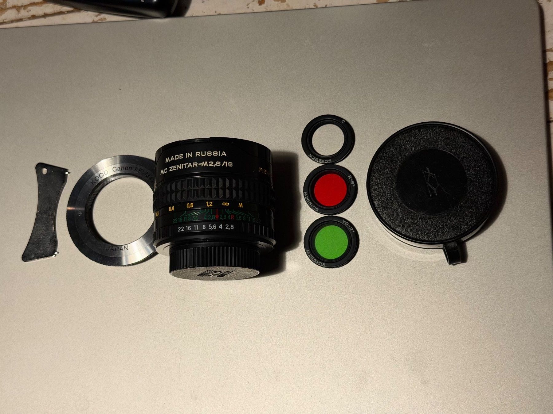 Obiettivi: Zenitar - Fish Eye - Canon mount – Usato da fey venduto da Caductilometre