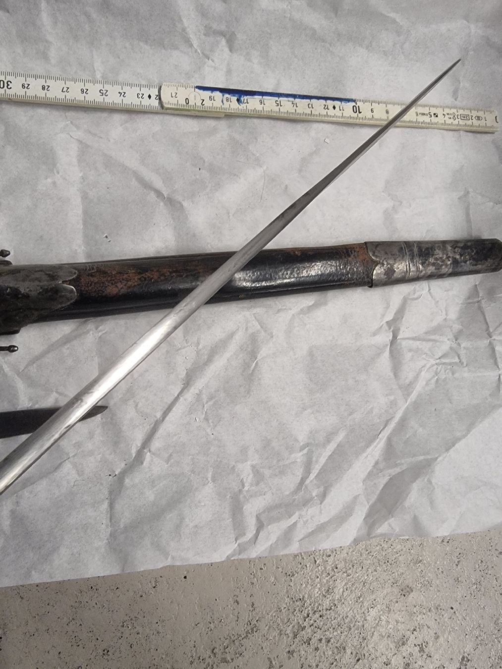 Posate: Säbel mit Dolch und Scheide antik Hirschhorn Griff – Usato da Olten venduto da Mezopotamya 8