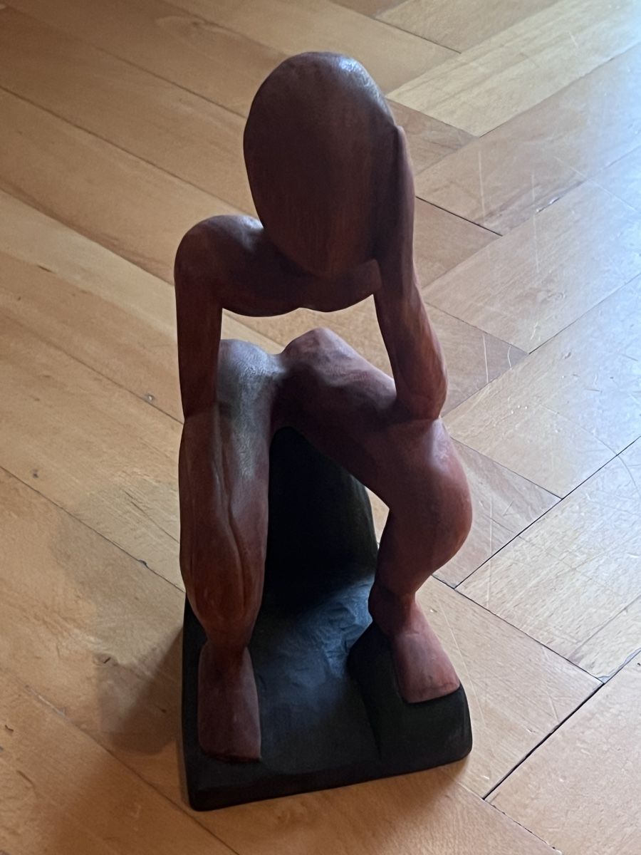 Statuette: Sculpture Homme Penseur Forme Libre – Nuovo e nell'imballaggio originale da Bulle venduto da Sammobil 2
