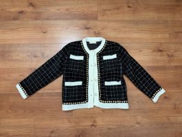 Monique Tweed Cardigan Jacket Gold Detail XS/S