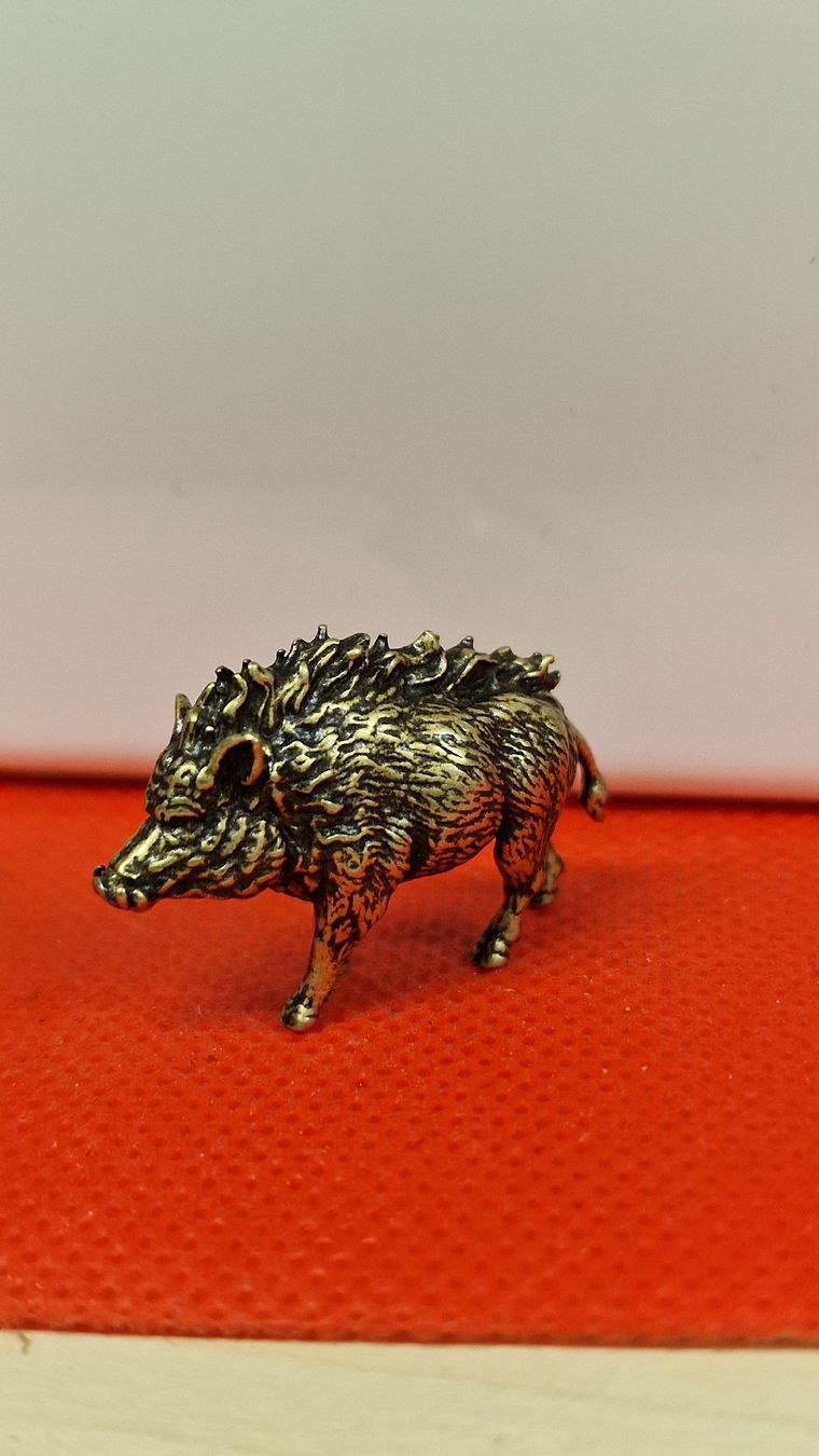 Figuren: Süsses Wildschwein, Messing Miniatur, Glücksbringer! – Neu (gemäss Beschreibung) aus Herisau von Antiques.AR 1