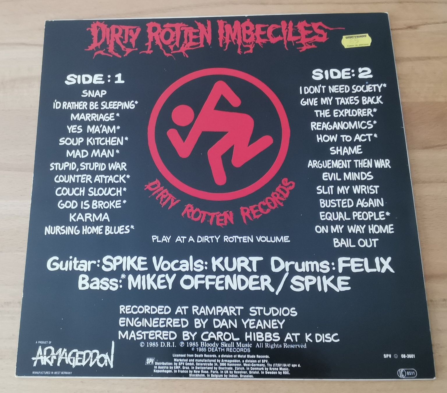 Schallplatten: D.R.I.: Dealing with it LP USA Hardcore Crossover Punk Excel – Gebraucht aus Münchwilen TG von Swb 1