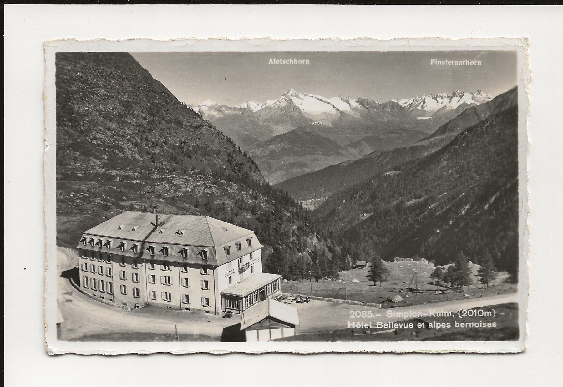 Cartoline postali: AK ca.1945 Simplon Kulm Hotel Bellevue Feldpost – Usato da Greifensee venduto da 315WDO