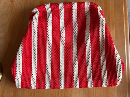 NEU❣️Clutch rot/écru 40er- 50-er Jahre