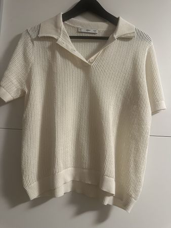 Sommerliches Mango Strick Polohemd, Grösse L, neuwertig