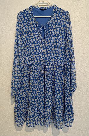 Esmara Sommerkleid Kleid Sommer blau Blumen Grösse 44