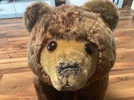 ALTER STEIFF TEDDY AUF RÄDER