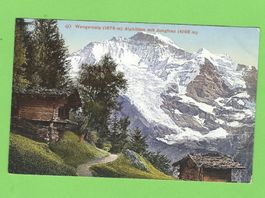 Wengenalp Alphütten mit Jungfrau