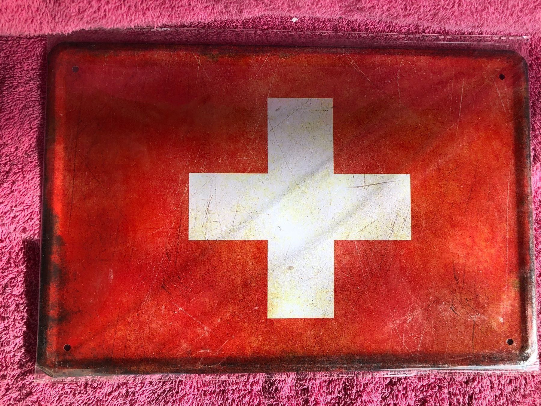 Insegne: Schweizer flagge land fahne 1.august – Nuovo (secondo la descrizione) da Reinach AG venduto da rares75