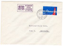 Lettre de Lausanne BPA A633 pour Genève le 24.IX.53