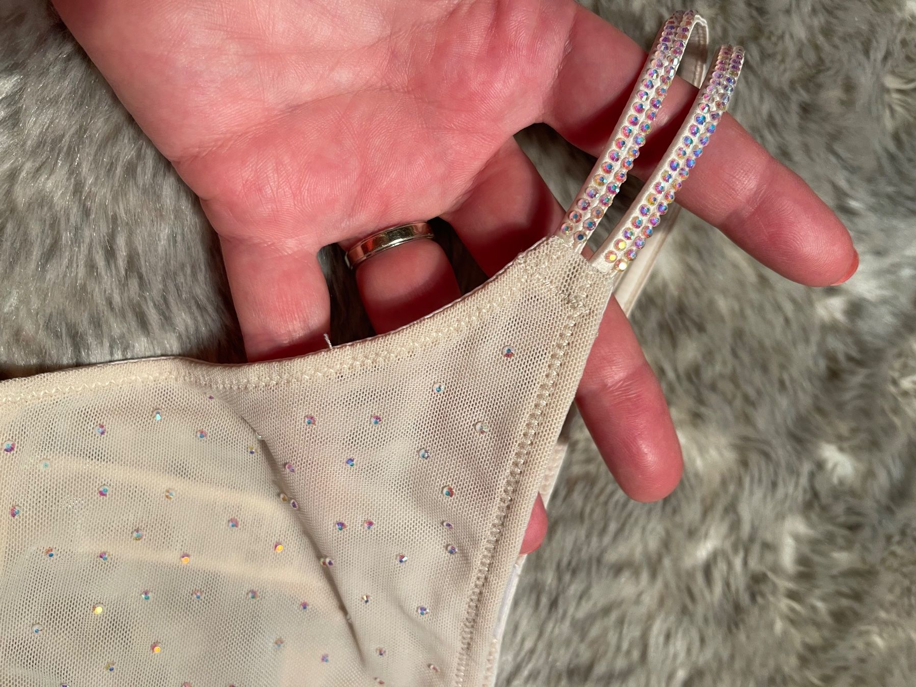 Altra biancheria intima: Trasparente tanga con strisce e strass-S-nuovo – Nuovo e nell'imballaggio originale da Locarno venduto da Fixed8 3