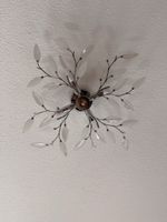 Deckenleuchte Blatt-Design Metall Chrom Glas neu