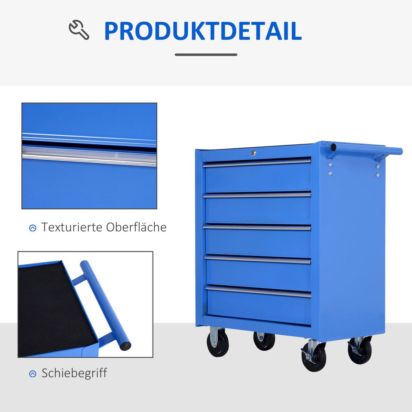Tutti gli attrezzi: Werkstattwagen mit 5 Schubladen Blau – Nuovo e nell'imballaggio originale da Bottighofen venduto da zaap 5