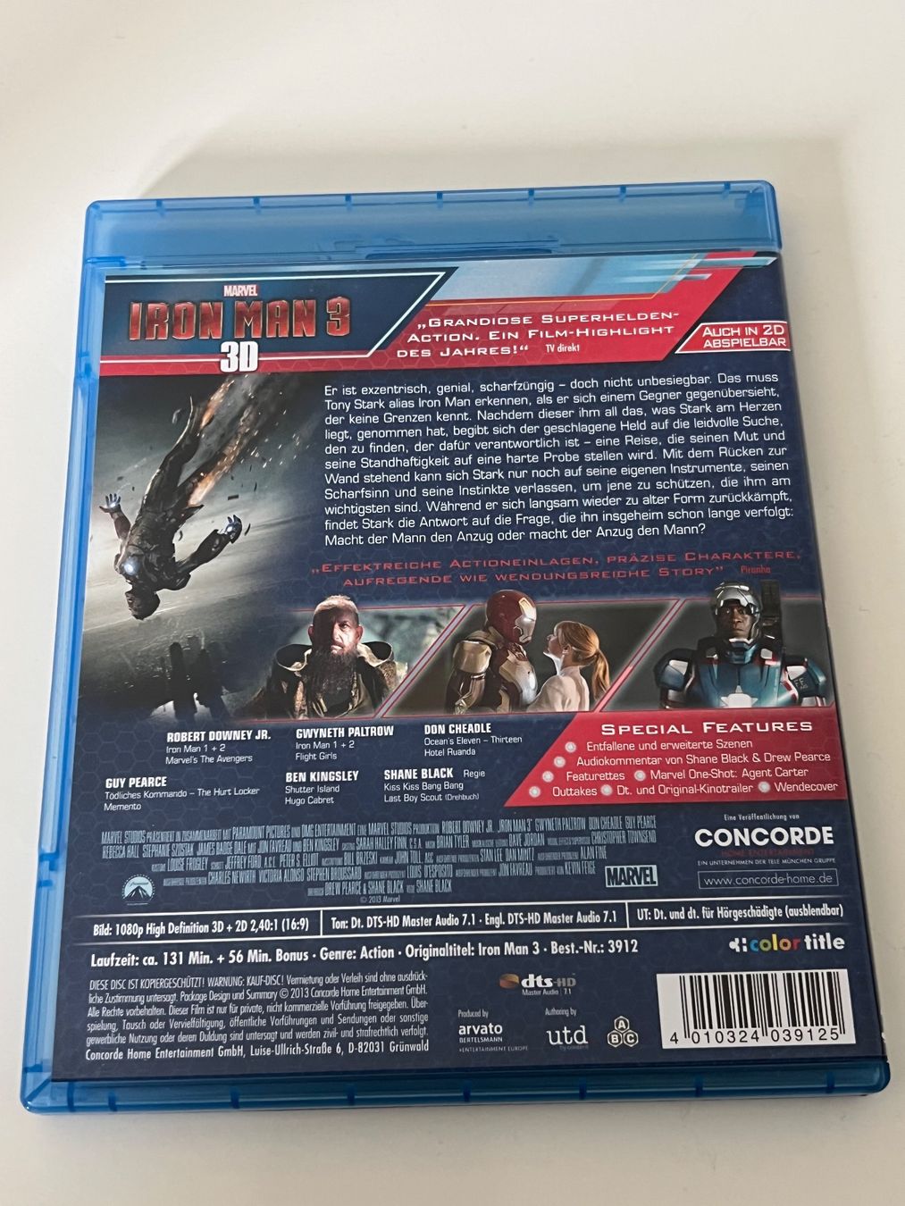 Tutti i DVDs: Iron Man 3 - 3D Blu-ray - Lenticular Cover – Nuovo (secondo la descrizione) da Altstätten SG venduto da sheamus 1