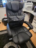 Bürostuhl Schwarz verstellbar mit Beinstütze