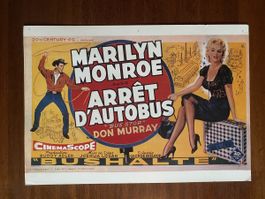Vintage Marilyn Monroe Bus Stop Poster Cinémascope 🇫🇷