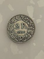 2 Franken 1909  Rar