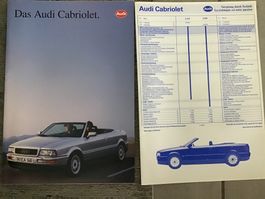 Audi Cabriolet 28 Seiten mit Preisliste Januar 1993