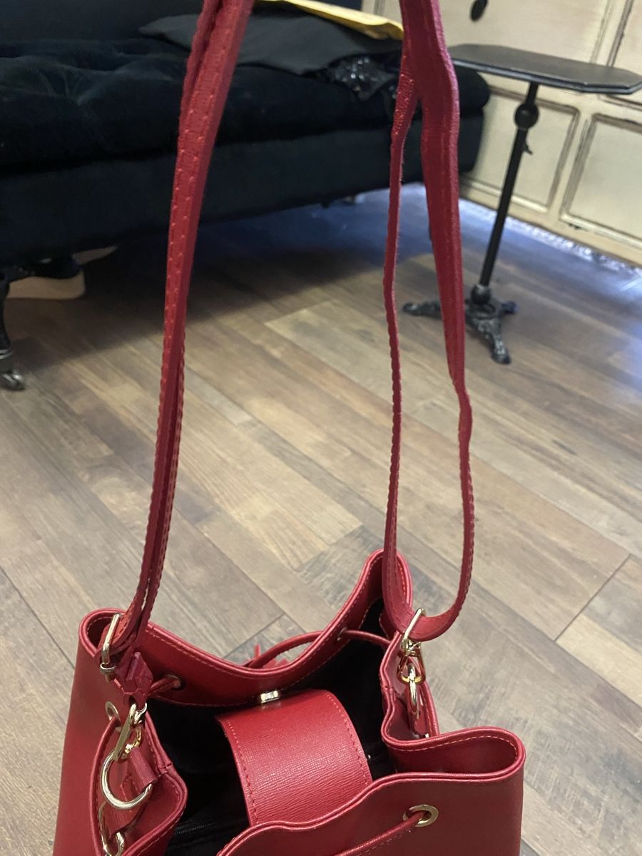 Borse da donna: Ledertasche Beutel dunkelrot neuw.  – Nuovo (secondo la descrizione) da Büron venduto da Coerner 3